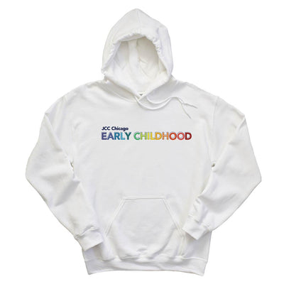 EARLY CHILDHOOD RAINBOW ~ JCC CHICAGO EARLY CHILDHOOD ~ adult hoodie