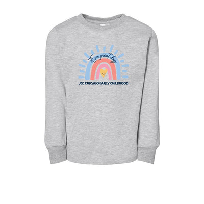 IT'S A GREAT DAY RAINBOW ~ JCC CHICAGO EARLY CHILDHOOD ~ toddler long sleeve tee