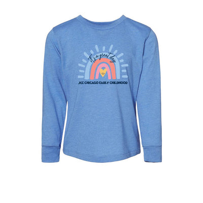 IT'S A GREAT DAY RAINBOW ~ JCC CHICAGO EARLY CHILDHOOD ~ toddler long sleeve tee