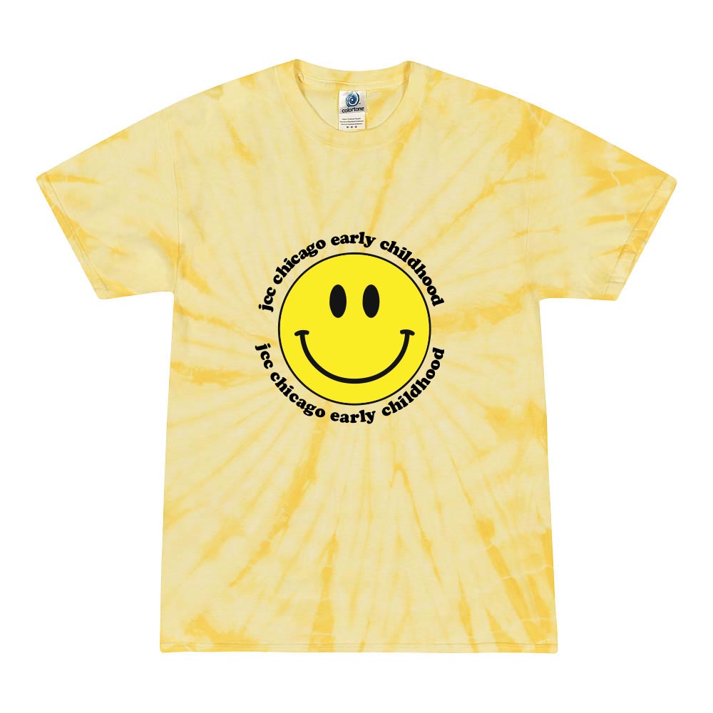 SMILEY ~ JCC CHICAGO EARLY CHILDHOOD ~ tie dye toddler tee