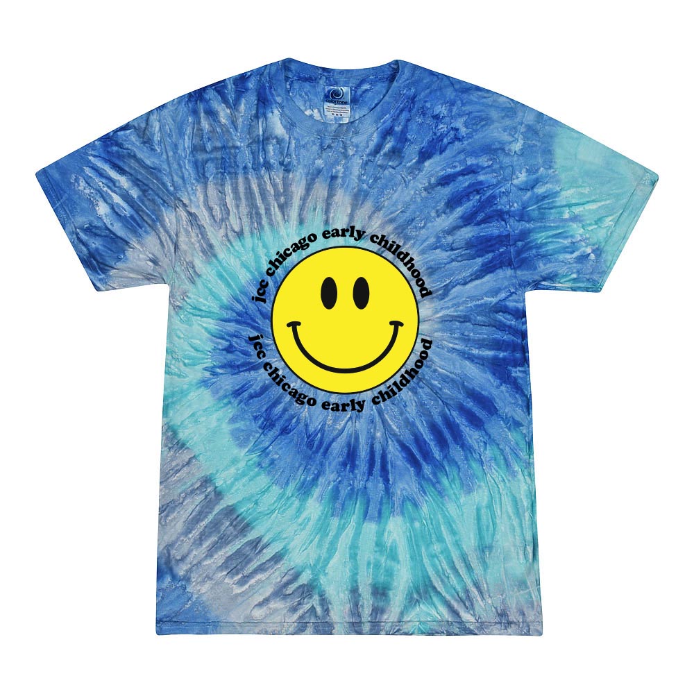 SMILEY ~ JCC CHICAGO EARLY CHILDHOOD ~ tie dye toddler tee