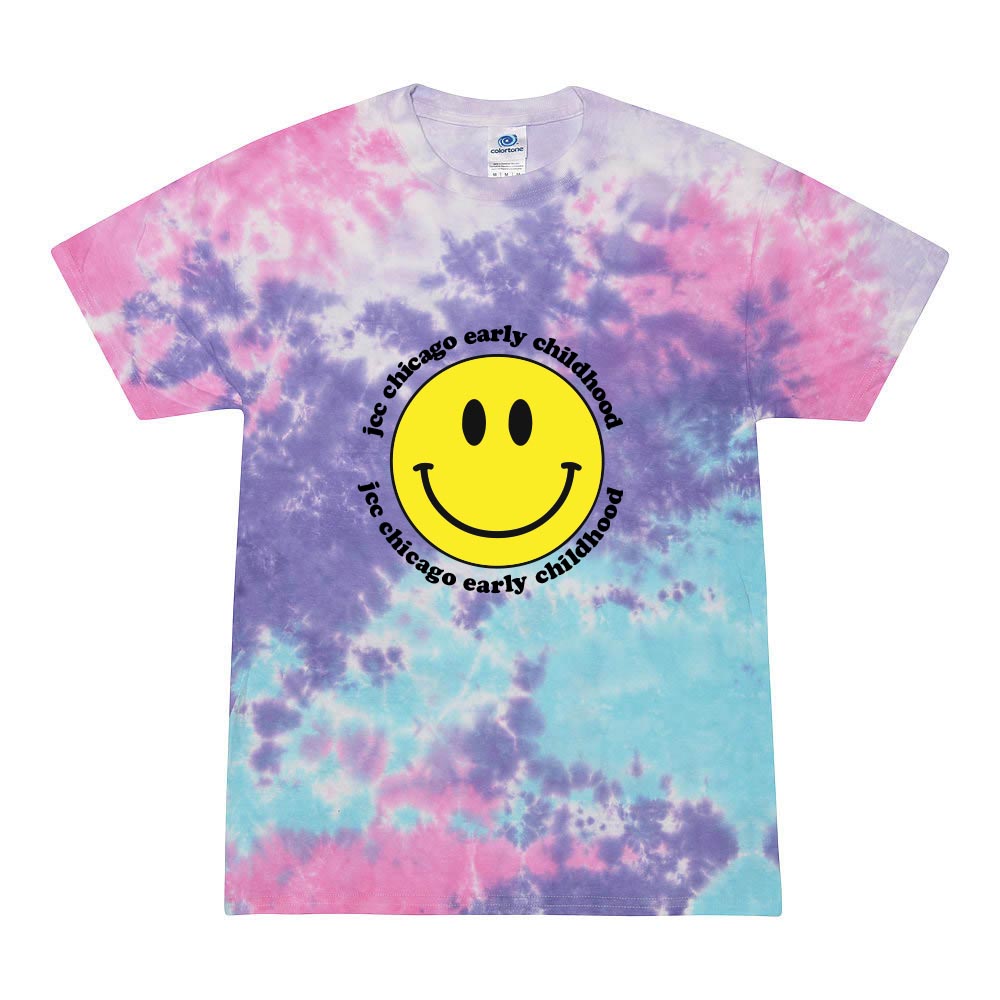 SMILEY ~ JCC CHICAGO EARLY CHILDHOOD ~ tie dye toddler tee