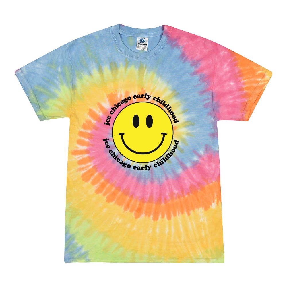 SMILEY ~ JCC CHICAGO EARLY CHILDHOOD ~ tie dye toddler tee