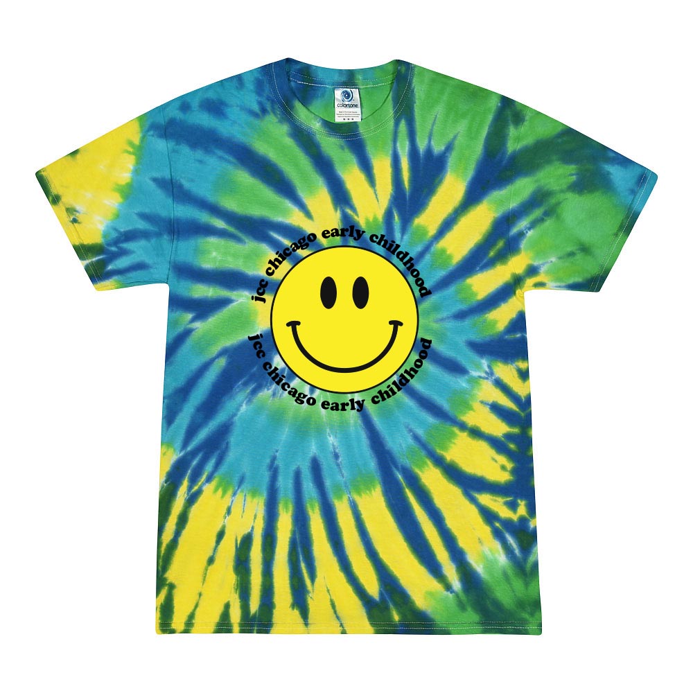 SMILEY ~ JCC CHICAGO EARLY CHILDHOOD ~ tie dye toddler tee