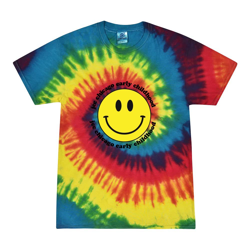 SMILEY ~ JCC CHICAGO EARLY CHILDHOOD ~ tie dye toddler tee