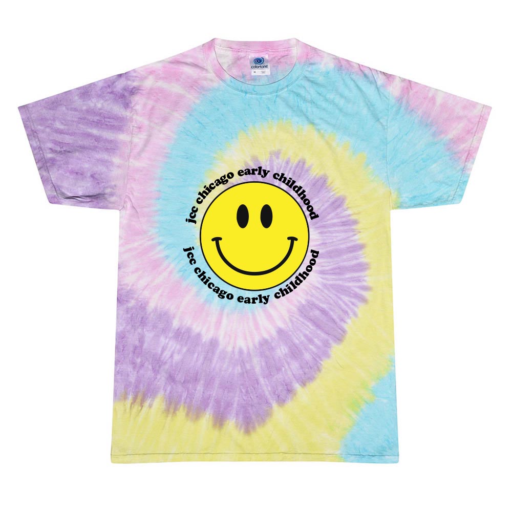 SMILEY ~ JCC CHICAGO EARLY CHILDHOOD ~ tie dye toddler tee