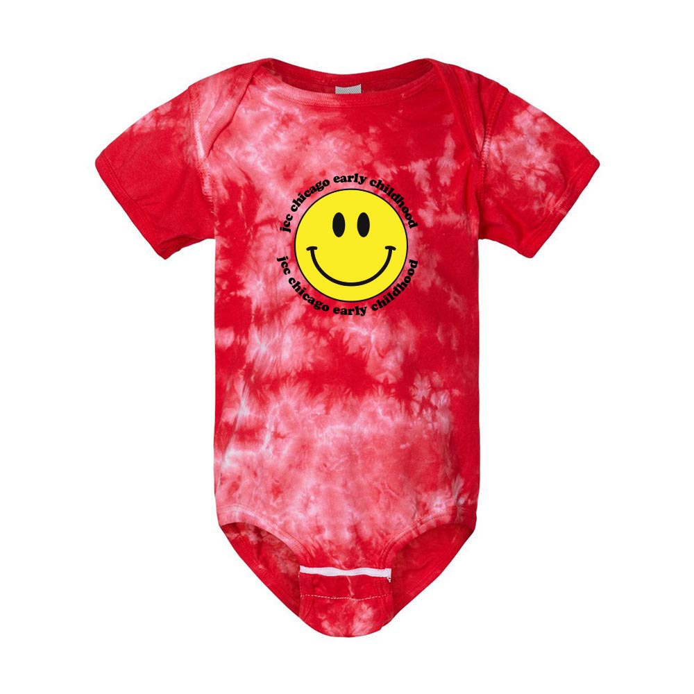 SMILEY ~ JCC CHICAGO EARLY CHILDHOOD ~ tie dye onesie