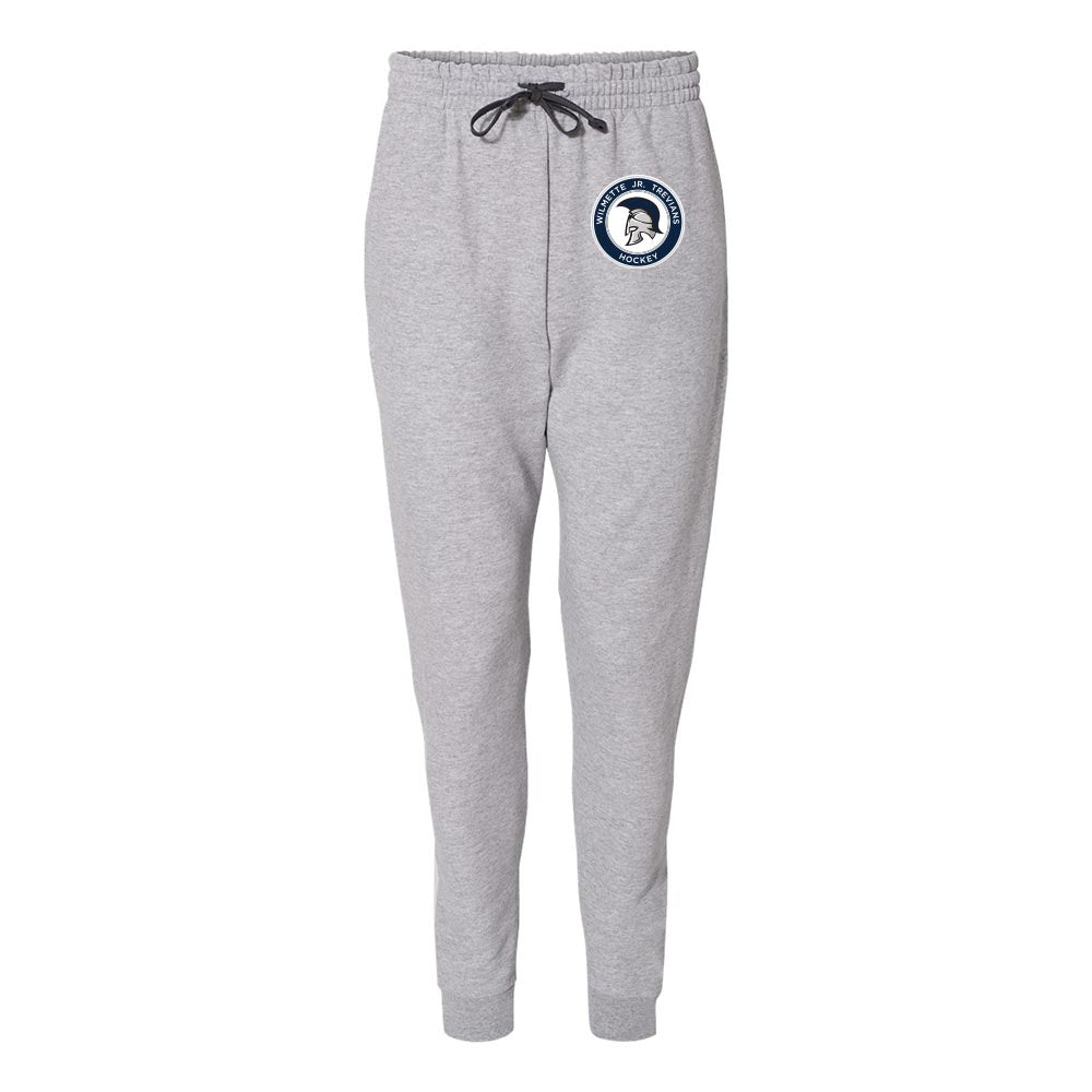 Hockey Logo ~ Pocketed Jogger Sweatpants ~ Wilmette Jr. Trevians Hockey