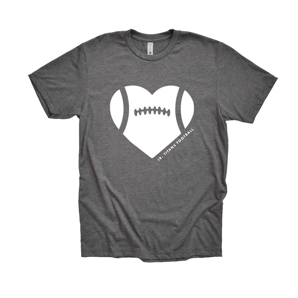 Heart ~ Triblend T-Shirt ~ Jr Titans Football