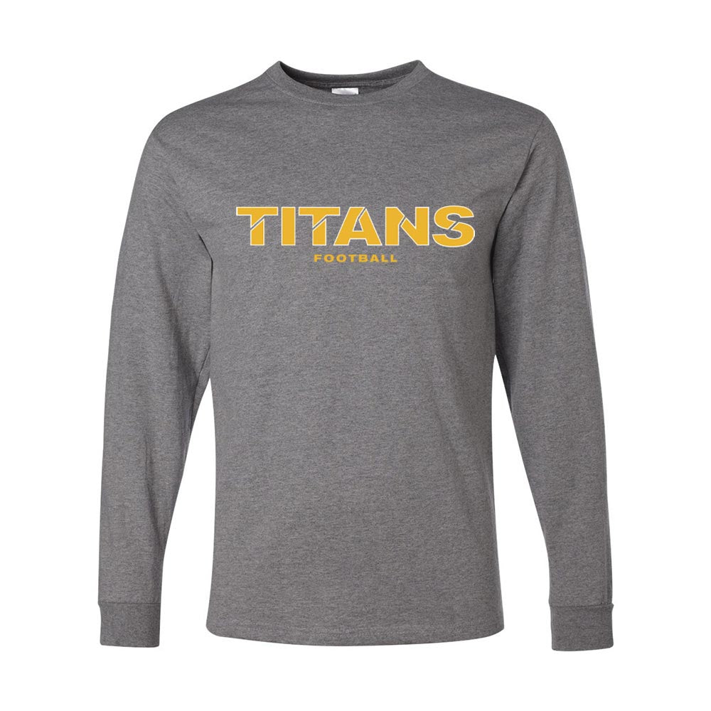 Titans Football ~ Cotton Long Sleeve Dri Power T-Shirt ~ Jr Titans Football