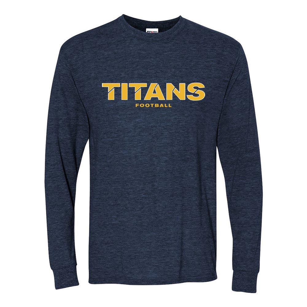 Titans Football ~ Cotton Long Sleeve Dri Power T-Shirt ~ Jr Titans Football