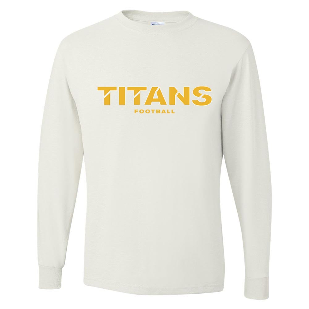Titans Football ~ Cotton Long Sleeve Dri Power T-Shirt ~ Jr Titans Football