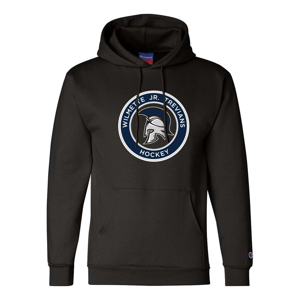 Logo ~ Champion Hoodie ~ Wilmette Jr. Trevians Hockey