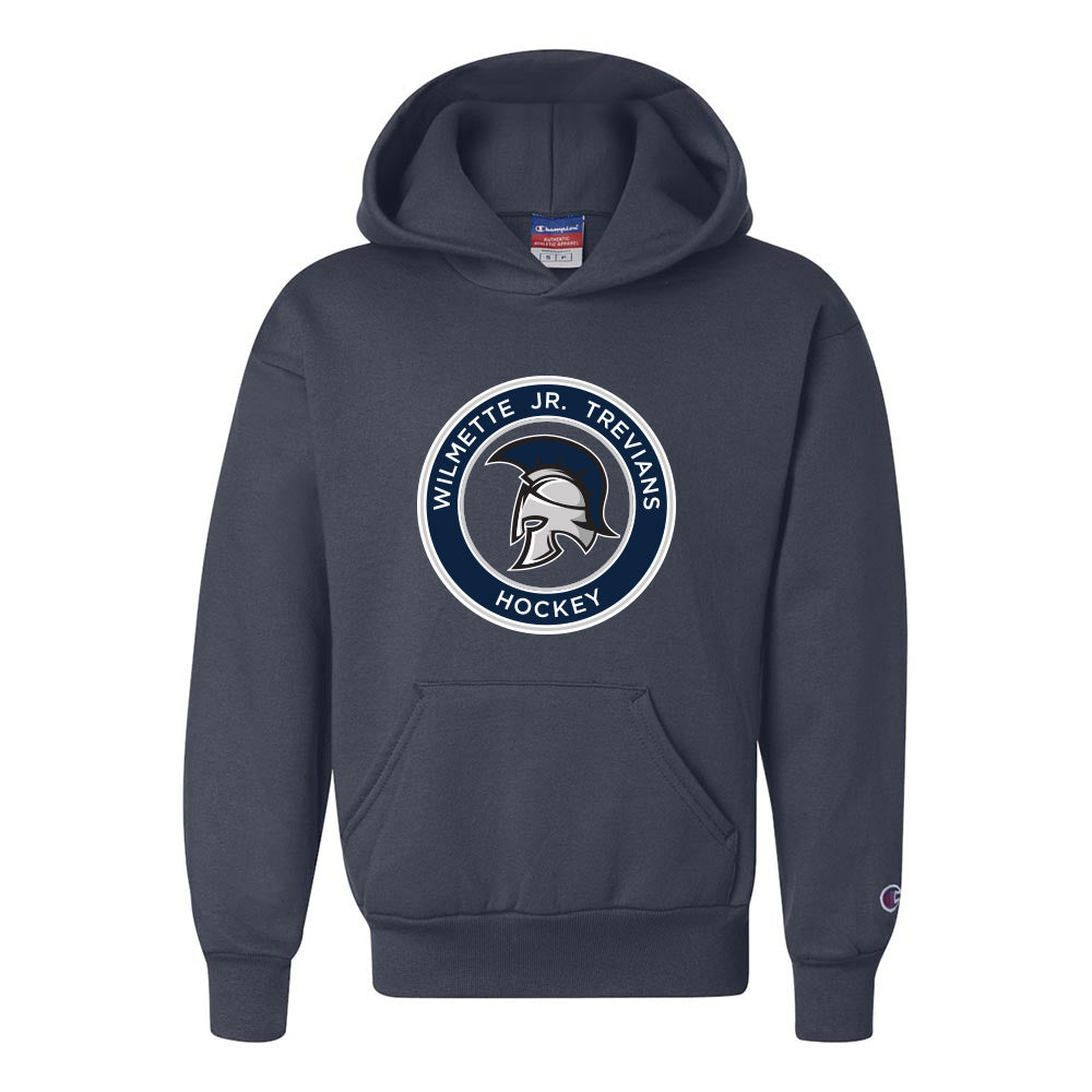 Logo ~ Champion Hoodie ~ Wilmette Jr. Trevians Hockey
