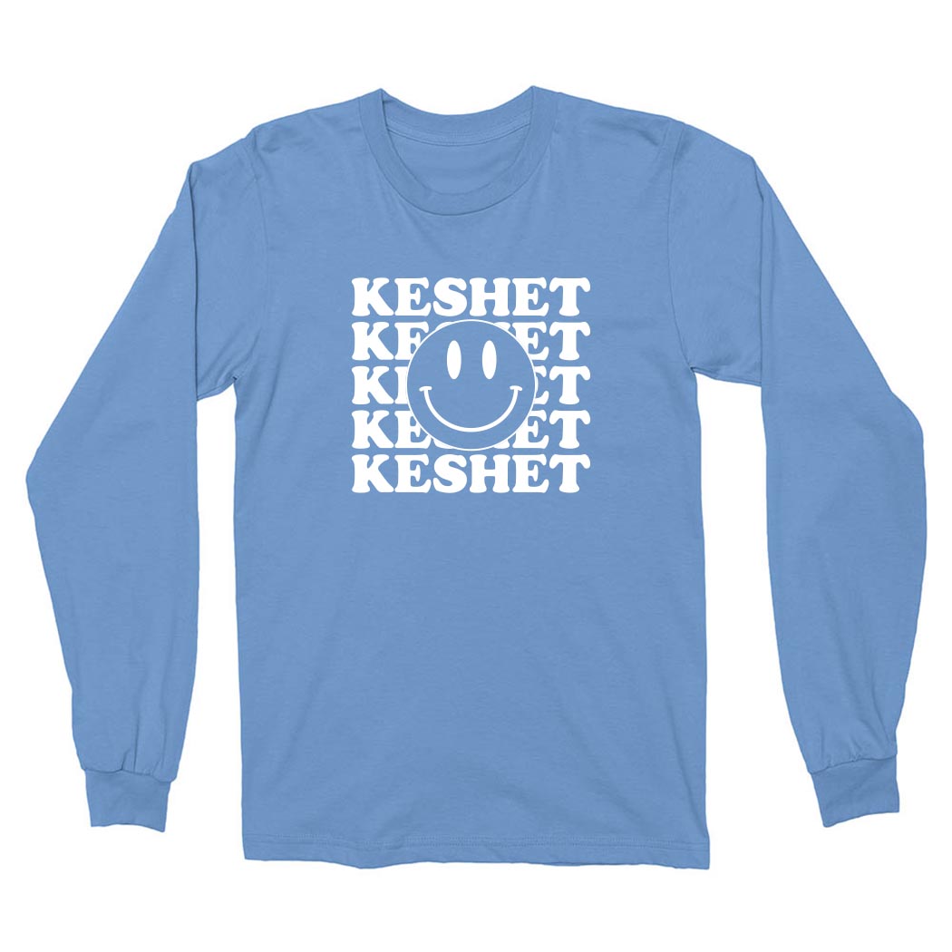 SMILEY REPEATER LONG SLEEVE TEE ~ KESHET ~ youth & adult ~ classic unisex fit