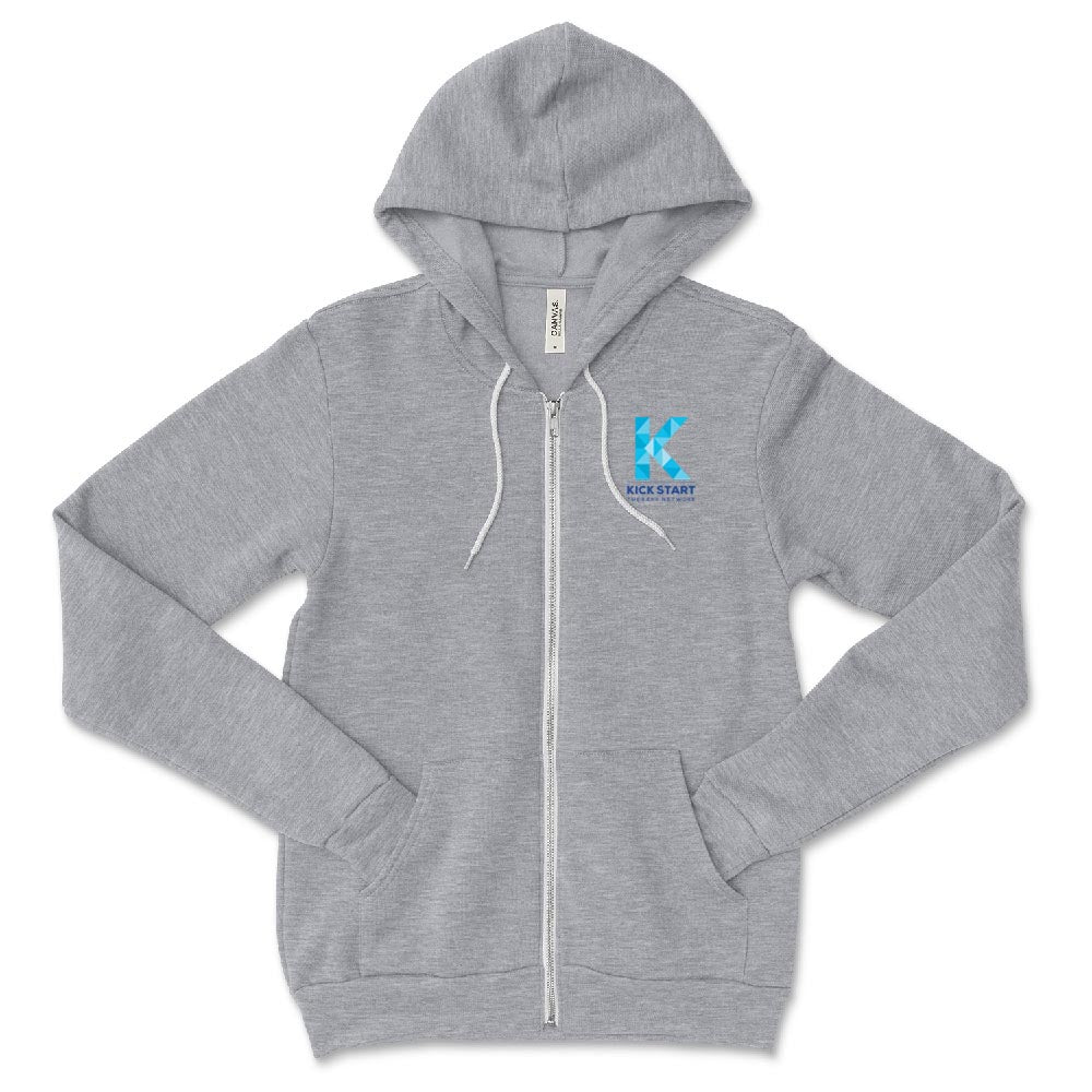 KICK START THERAPY LOGO ZIP HOODIE ~ Bella + Canvas ~ classic fit