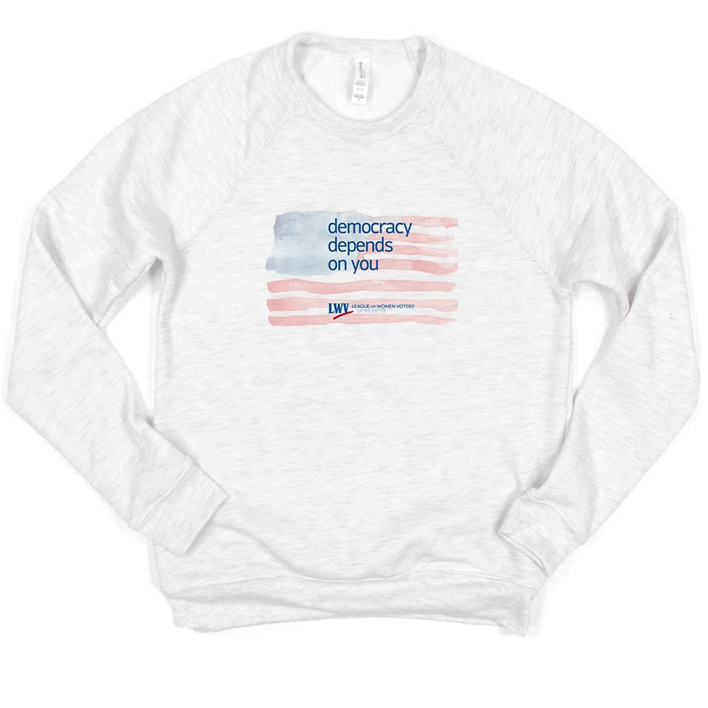 Democracy Depends On You ~ Women's Slim Triblend T-Shirt ~ LWV of Wilmette