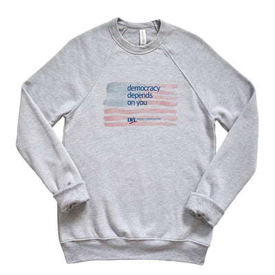 Democracy Depends On You ~ Women's Slim Triblend T-Shirt ~ LWV of Wilmette