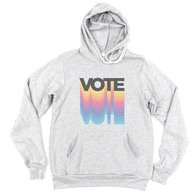 Vote Rainbow ~ Fleece Hoodie ~ LWV of Wilmette