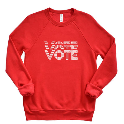 Vote ~ Raglan Crewneck Sweatshirt ~ LWV of Wilmette