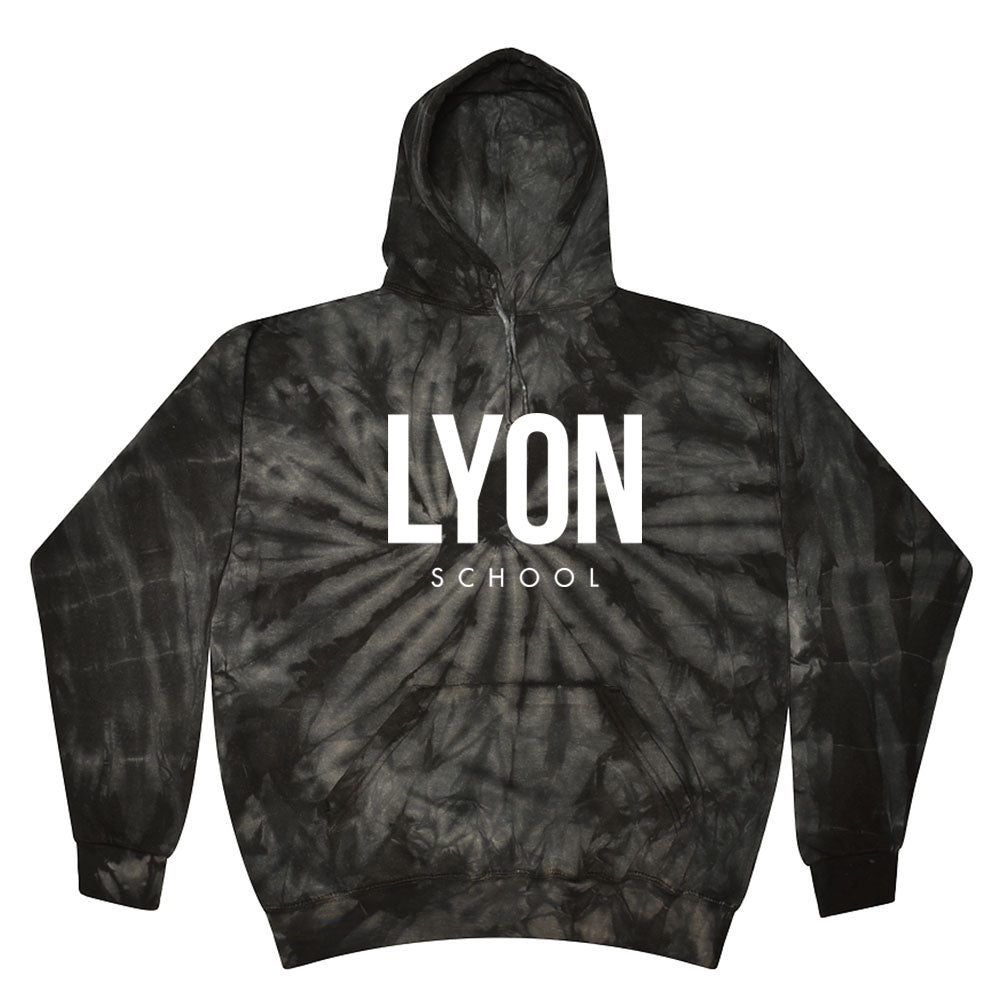 MODERN TIE DYE HOODIE ~ LYON ELEMENTARY ~ youth and adult ~ classic fit
