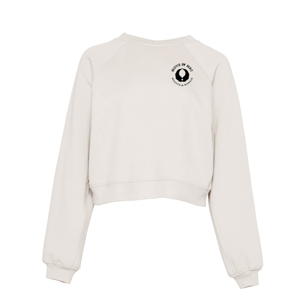 M4MBC ~ Women's Crewneck Sweatshirt ~ Roots & Wings Charitable Foundation-vintage white
