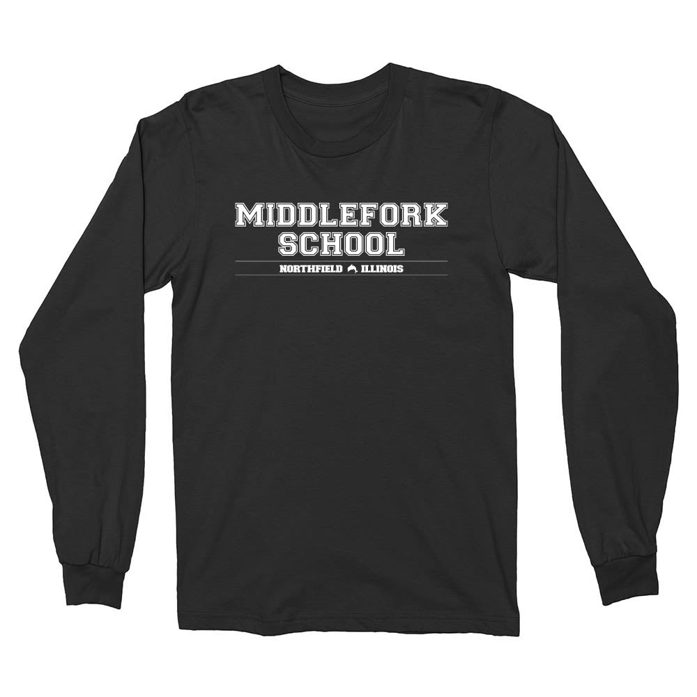 Collegiate ~ Cotton Long Sleeve T-Shirt ~ Middlefork Elementary School