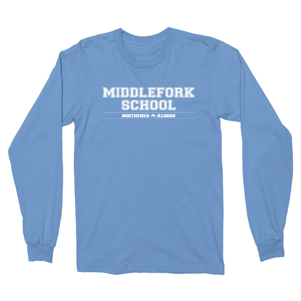 Collegiate ~ Cotton Long Sleeve T-Shirt ~ Middlefork Elementary School