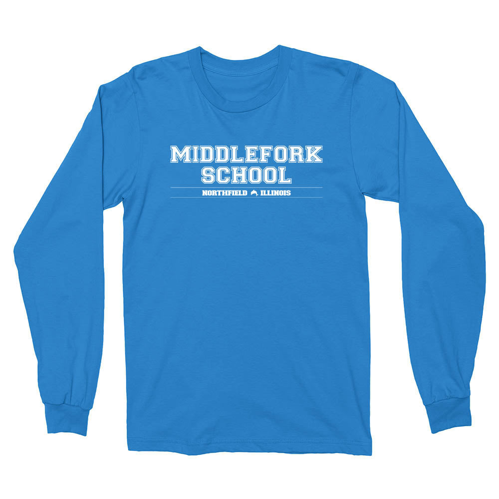 Collegiate ~ Cotton Long Sleeve T-Shirt ~ Middlefork Elementary School