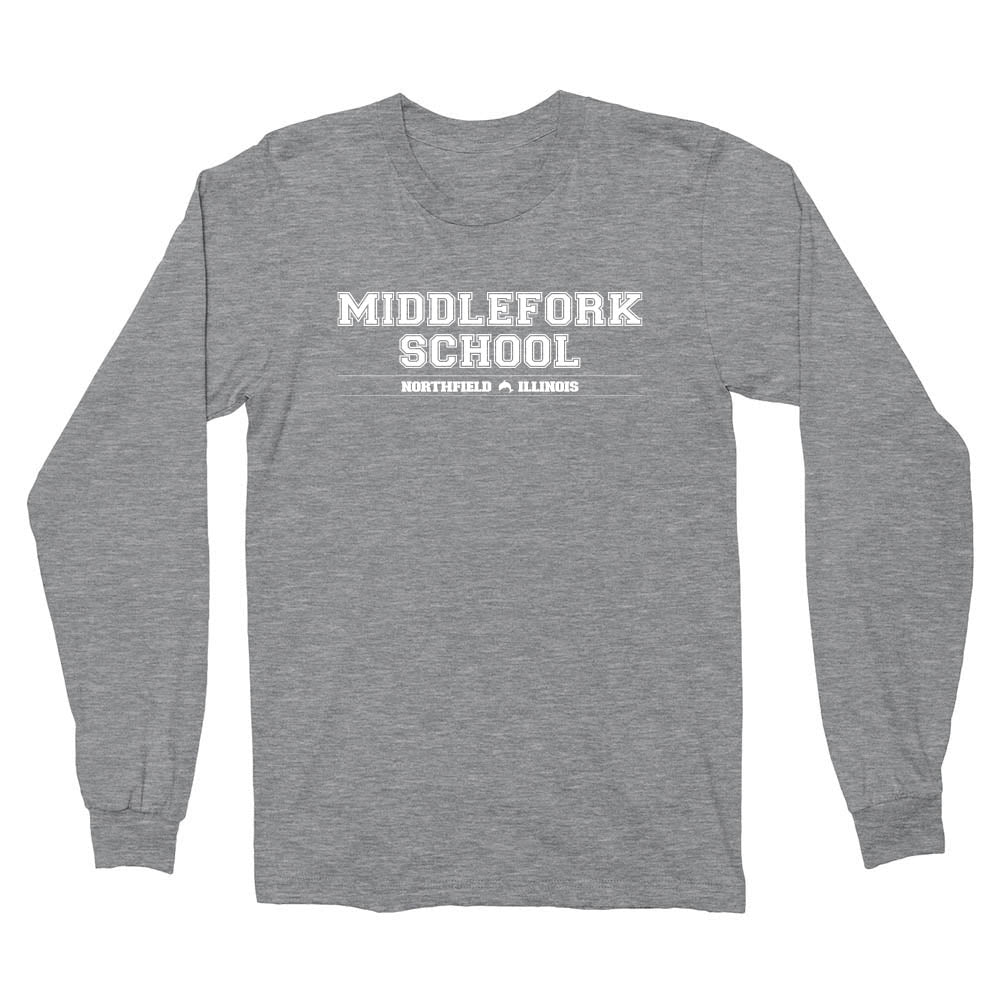 Collegiate ~ Cotton Long Sleeve T-Shirt ~ Middlefork Elementary School