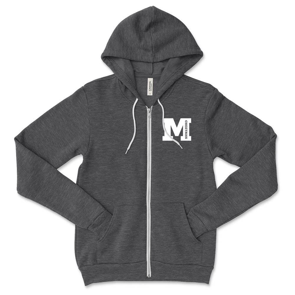 Block M Cheetahs ~ Zip Hoodie ~ McKenzie Elementary School