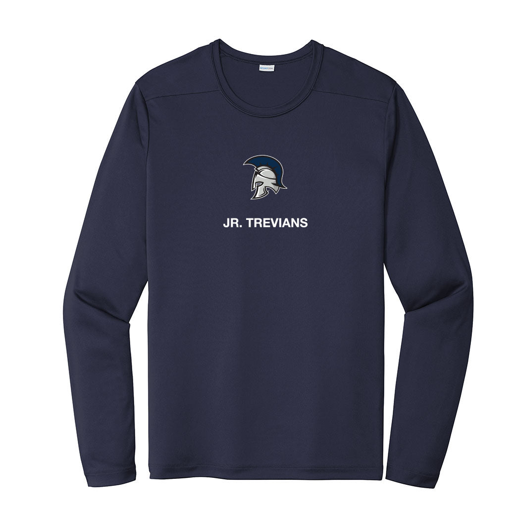 Mascot Jr. Trevians ~ Performance Long Sleeve Tee ~ Wilmette Jr. Trevians Hockey
