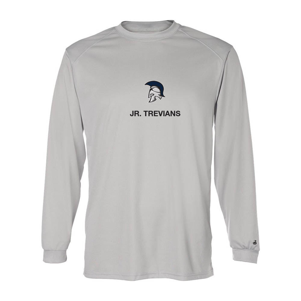 Mascot Jr. Trevians ~ Long Sleeve Performance Tee ~ Wilmette Jr. Trevians Hockey