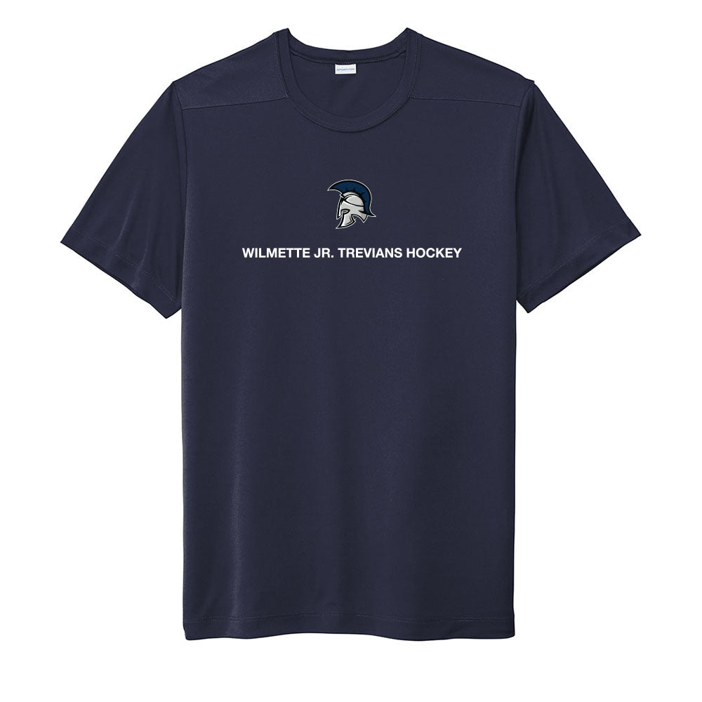 Mascot Text ~ Performance Tee ~ Wilmette Jr. Trevians Hockey