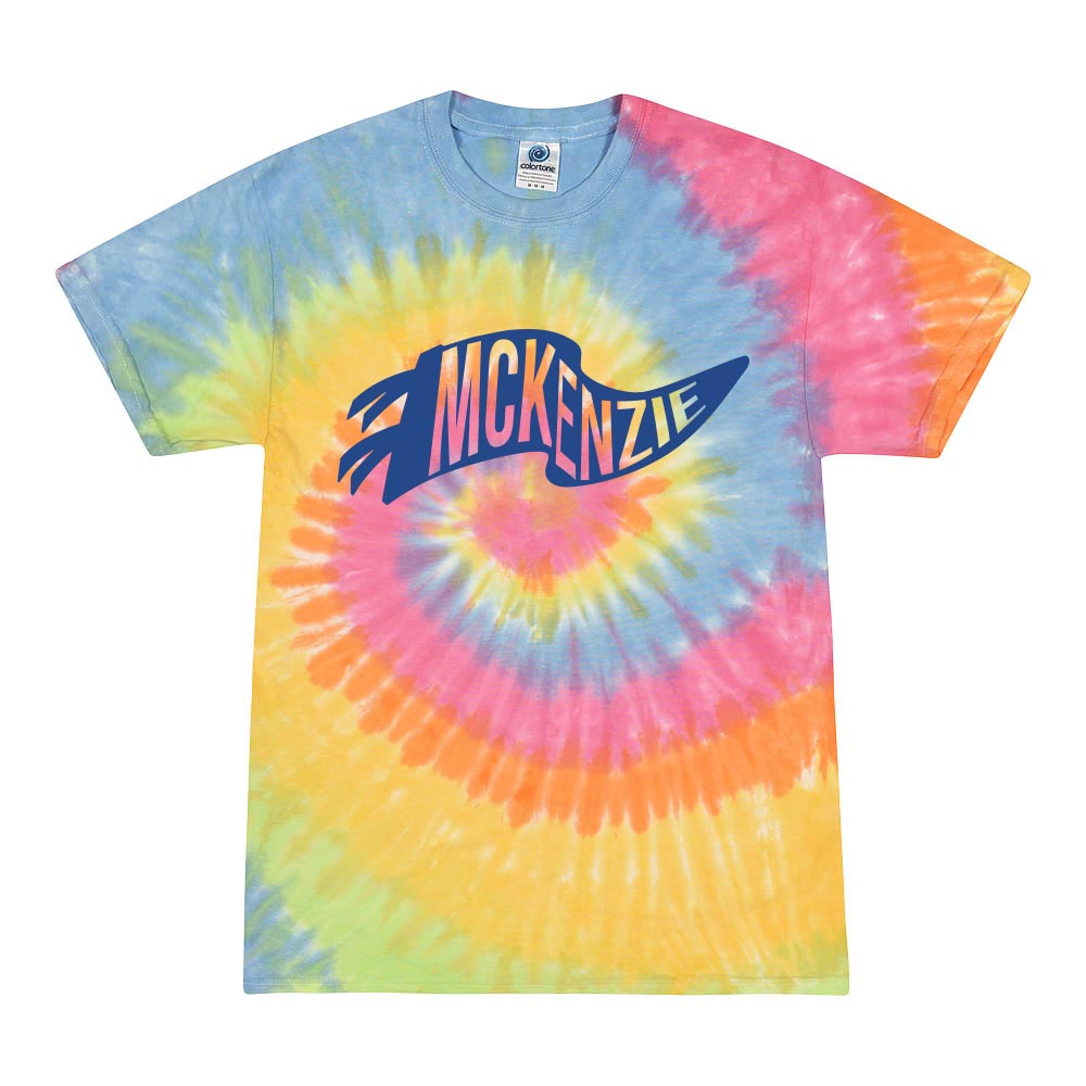 PENNANT TIE DYE TEE ~ McKENZIE ELEMENTARY ~ youth and adult ~ classic fit