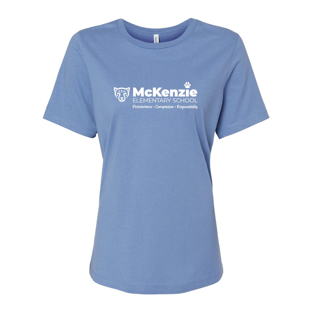 Bold McKenzie Spirit ~ Women's Relaxed Jersey T-Shirt ~ McKenzie Elementary School