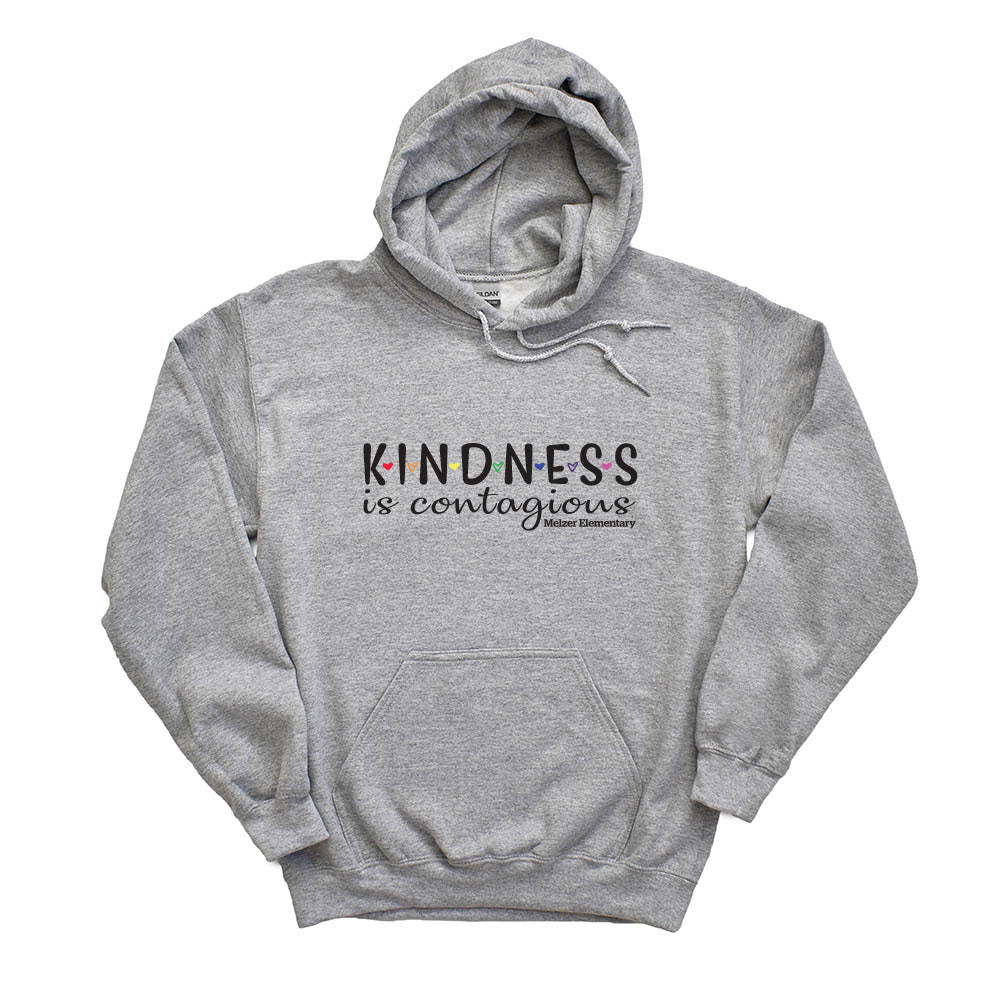 KINDNESS IS CONTAGIOUS HOODIE ~ MELZER ELEMENTARY SCHOOL ~ adult ~ classic unisex fit