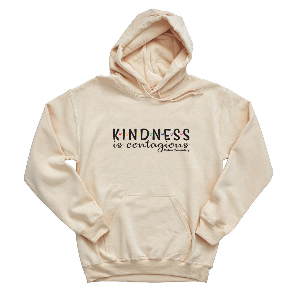 KINDNESS IS CONTAGIOUS HOODIE ~ MELZER ELEMENTARY SCHOOL ~ adult ~ classic unisex fit