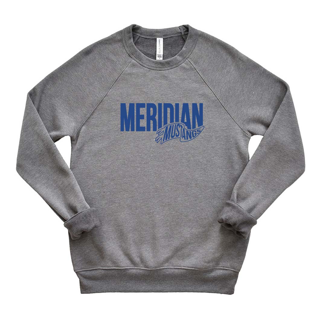 PENNANT SWEATSHIRT ~ MERIDIAN SCHOOL ~ Bella Canvas ~ adult ~ classic fit