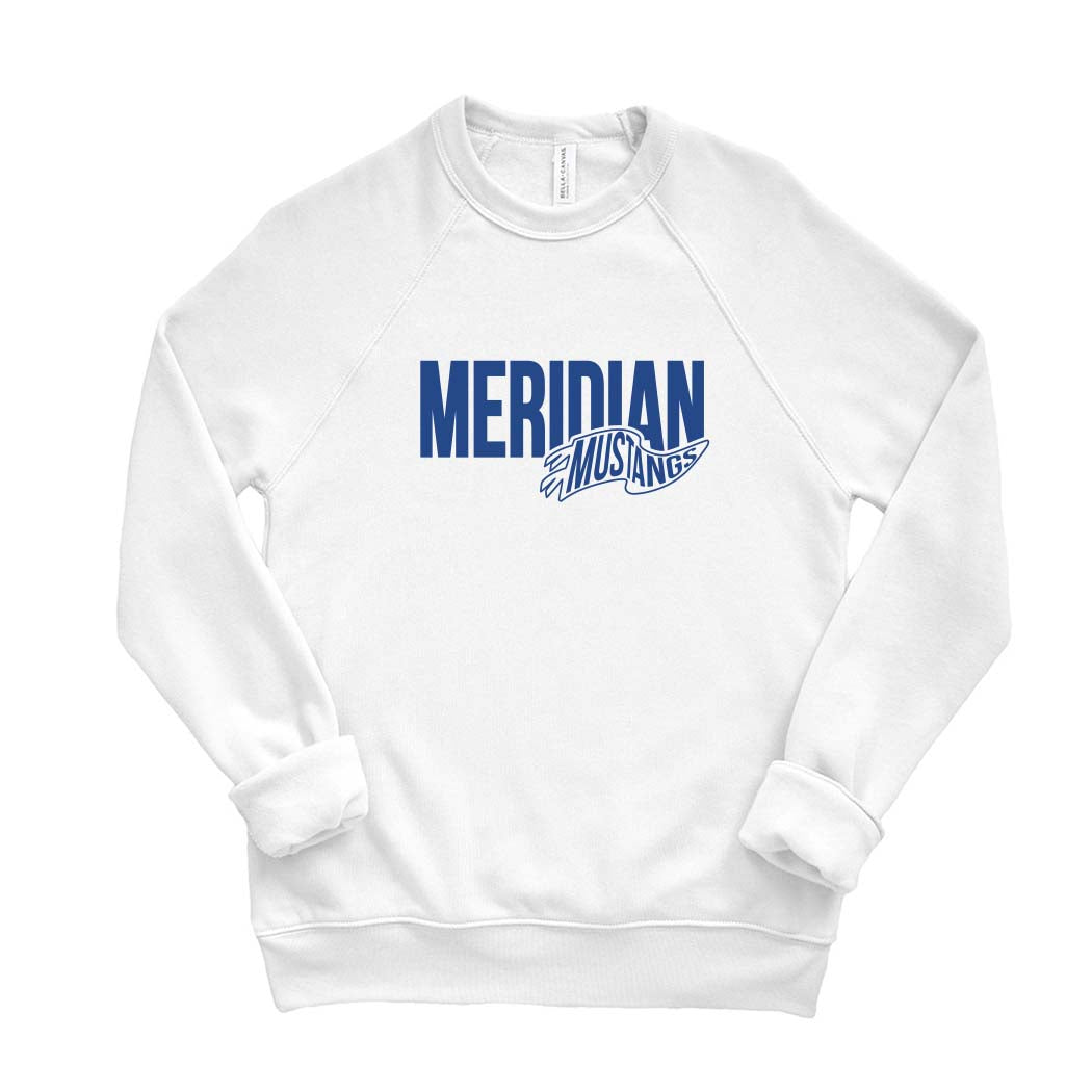 PENNANT SWEATSHIRT ~ MERIDIAN SCHOOL ~ Bella Canvas ~ adult ~ classic fit