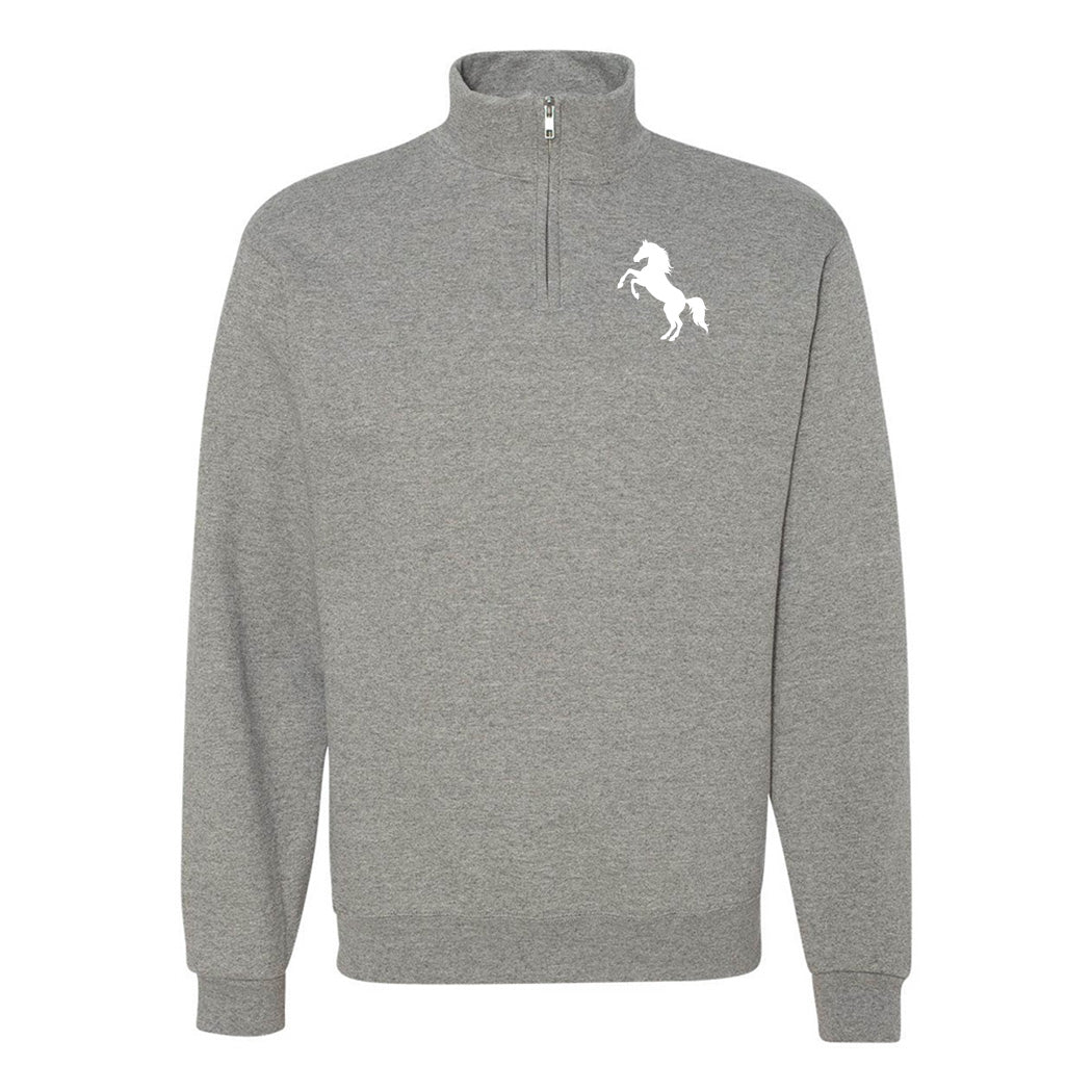 Mustang Silhouette ~ Quarter Zip Sweatshirt ~ Meridian School