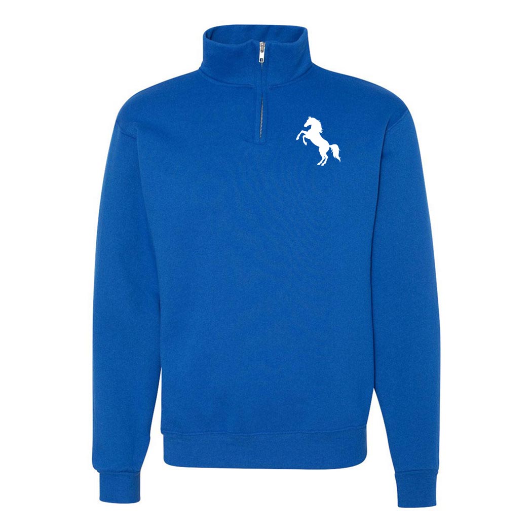 Mustang Silhouette ~ Quarter Zip Sweatshirt ~ Meridian School