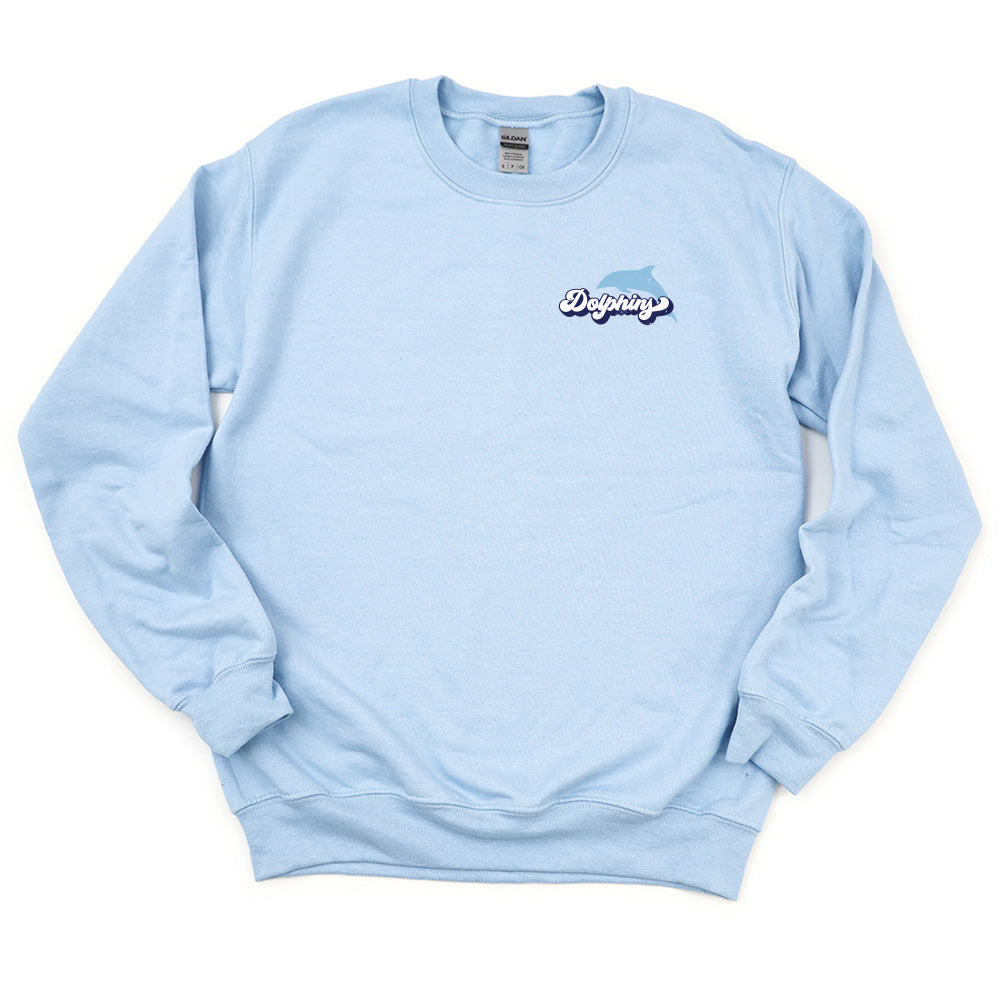 Groovy Dolphins ~ Crewneck Sweatshirt ~ Middlefork Elementary School