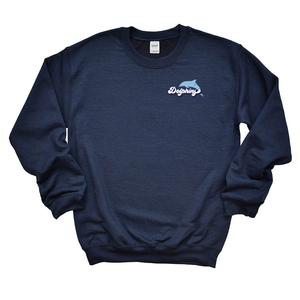 Groovy Dolphins ~ Crewneck Sweatshirt ~ Middlefork Elementary School