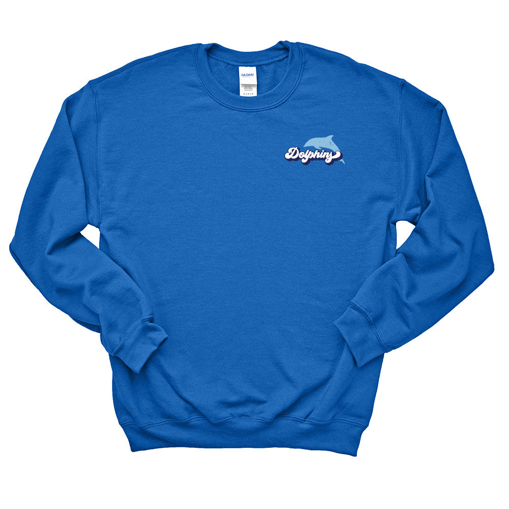 Groovy Dolphins ~ Crewneck Sweatshirt ~ Middlefork Elementary School