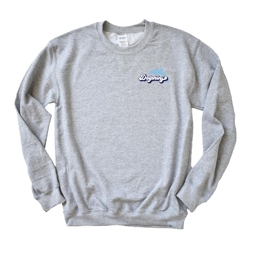 Groovy Dolphins ~ Crewneck Sweatshirt ~ Middlefork Elementary School