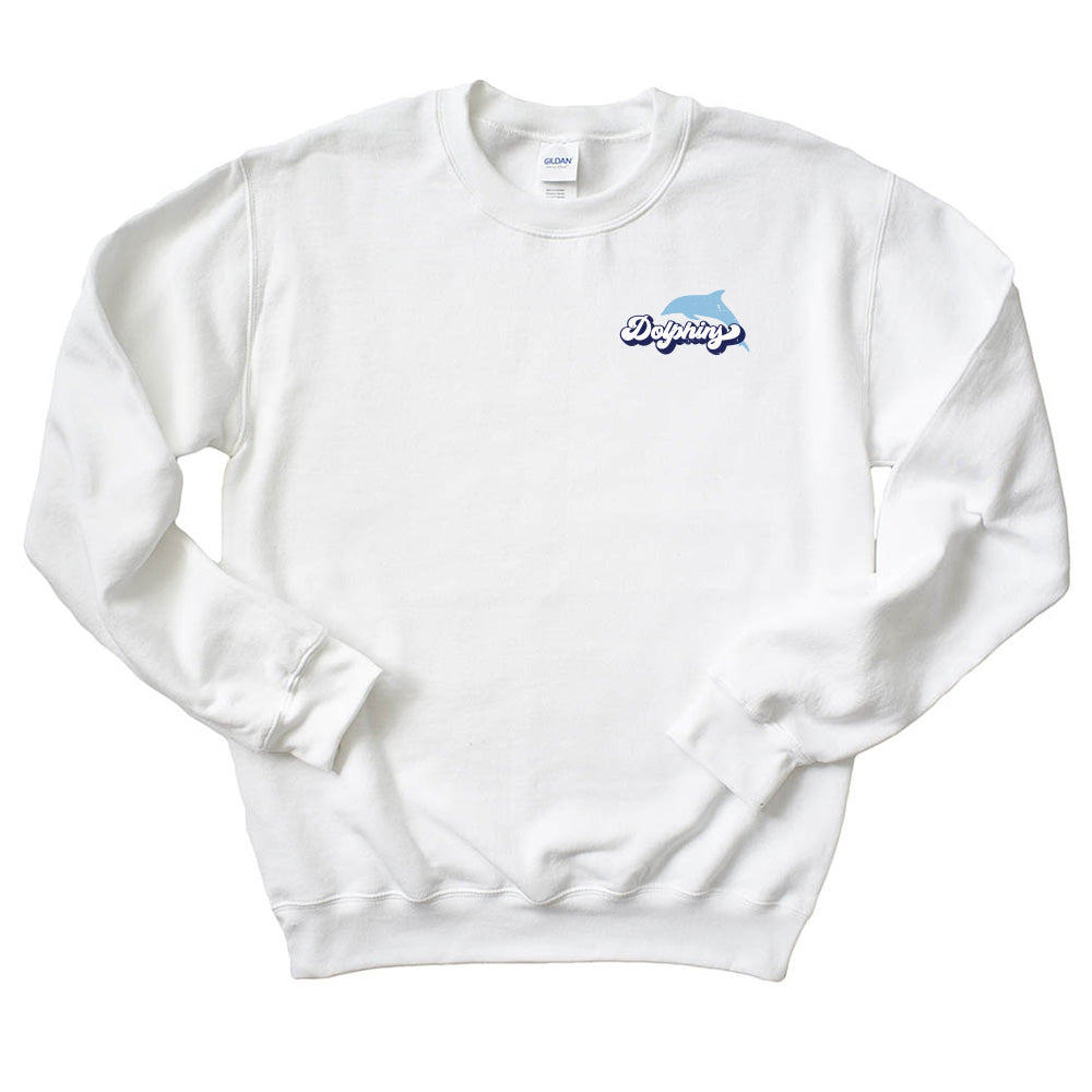 Groovy Dolphins ~ Crewneck Sweatshirt ~ Middlefork Elementary School