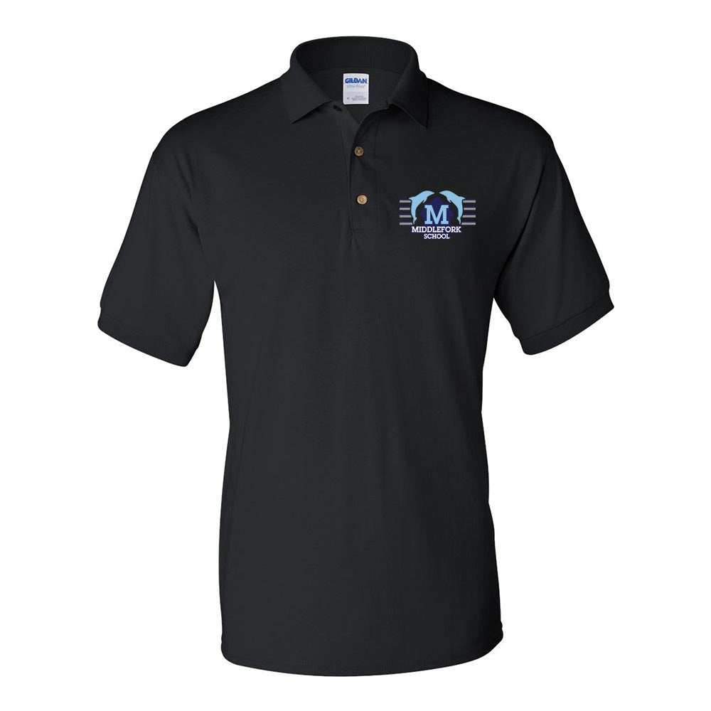 MIDDLEFORK LOGO DRYBLEND POLO ~ youth & adult ~ classic unisex fit