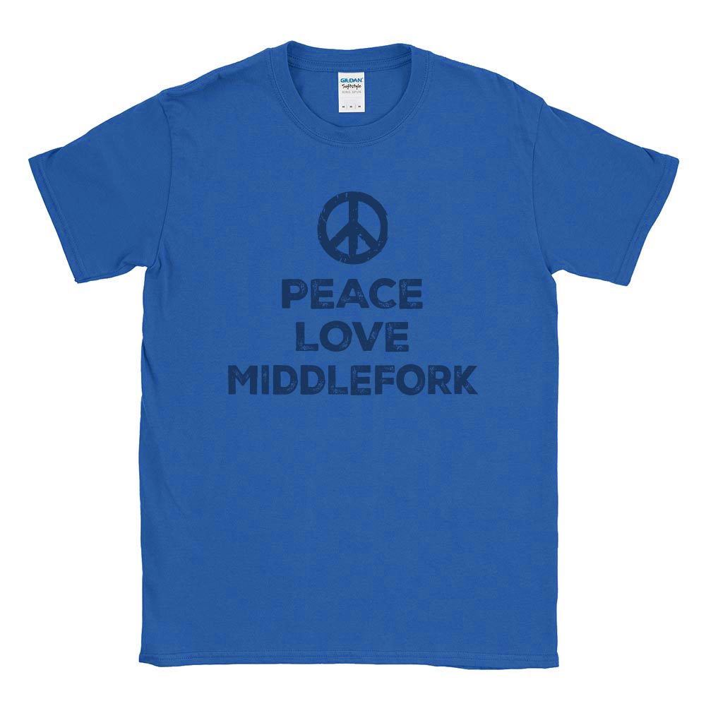 PEACE LOVE TEE ~ MIDDLEFORK ELEMENTARY ~ youth & adult ~ classic unisex fit