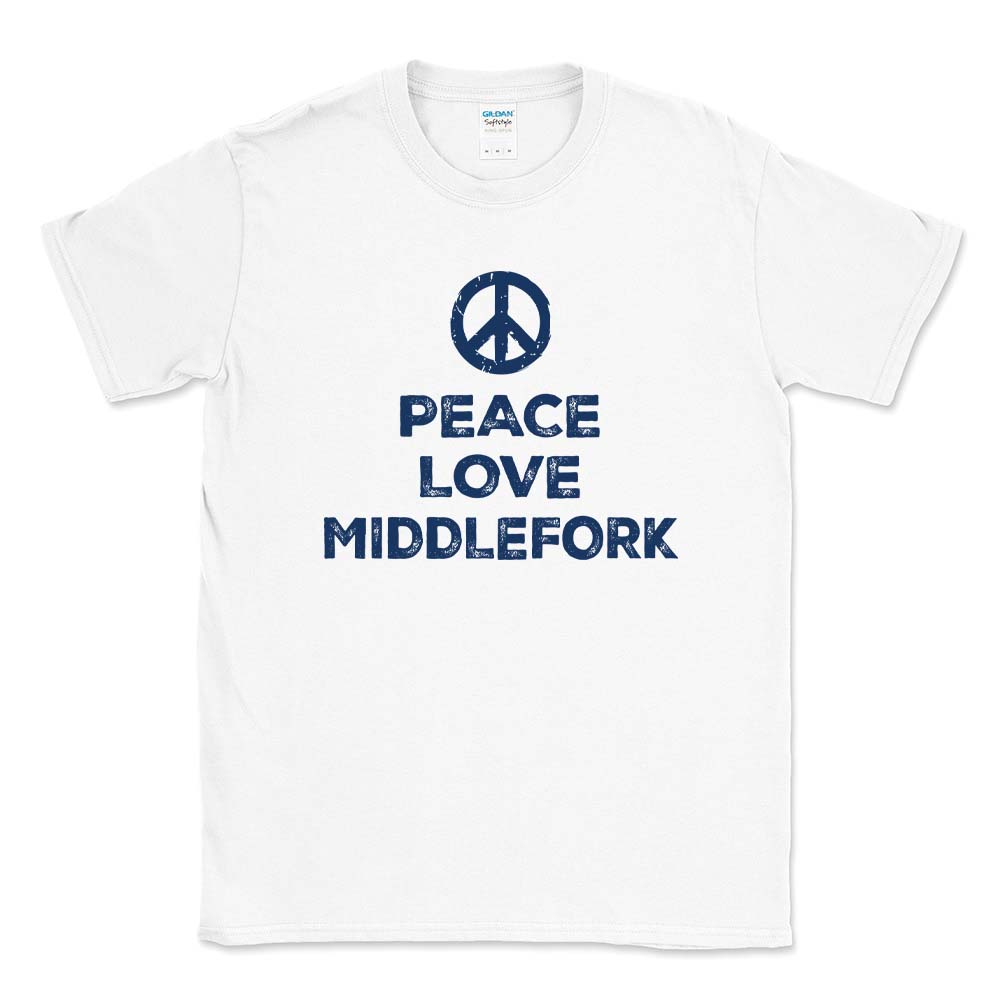 PEACE LOVE TEE ~ MIDDLEFORK ELEMENTARY ~ youth & adult ~ classic unisex fit